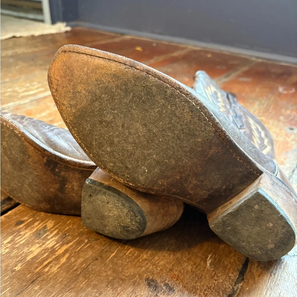 Vintage Brown Western Cowboy Boots - Picture 4 of 6